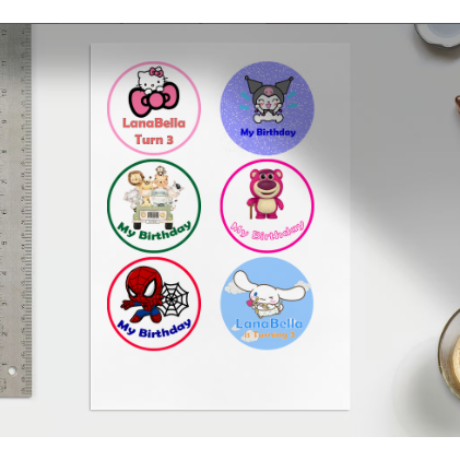 

Sticker Untuk Snack Box Ulang Tahun Birthday Kotak Makan DIY Toples Kue Thank You