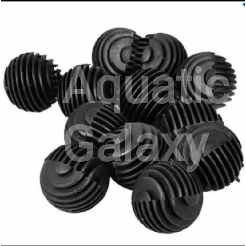 Bioball bulat 200pcs Bio Ball Golf Rambutan Bio filter Kolam Aquarium per pack isi 200pc