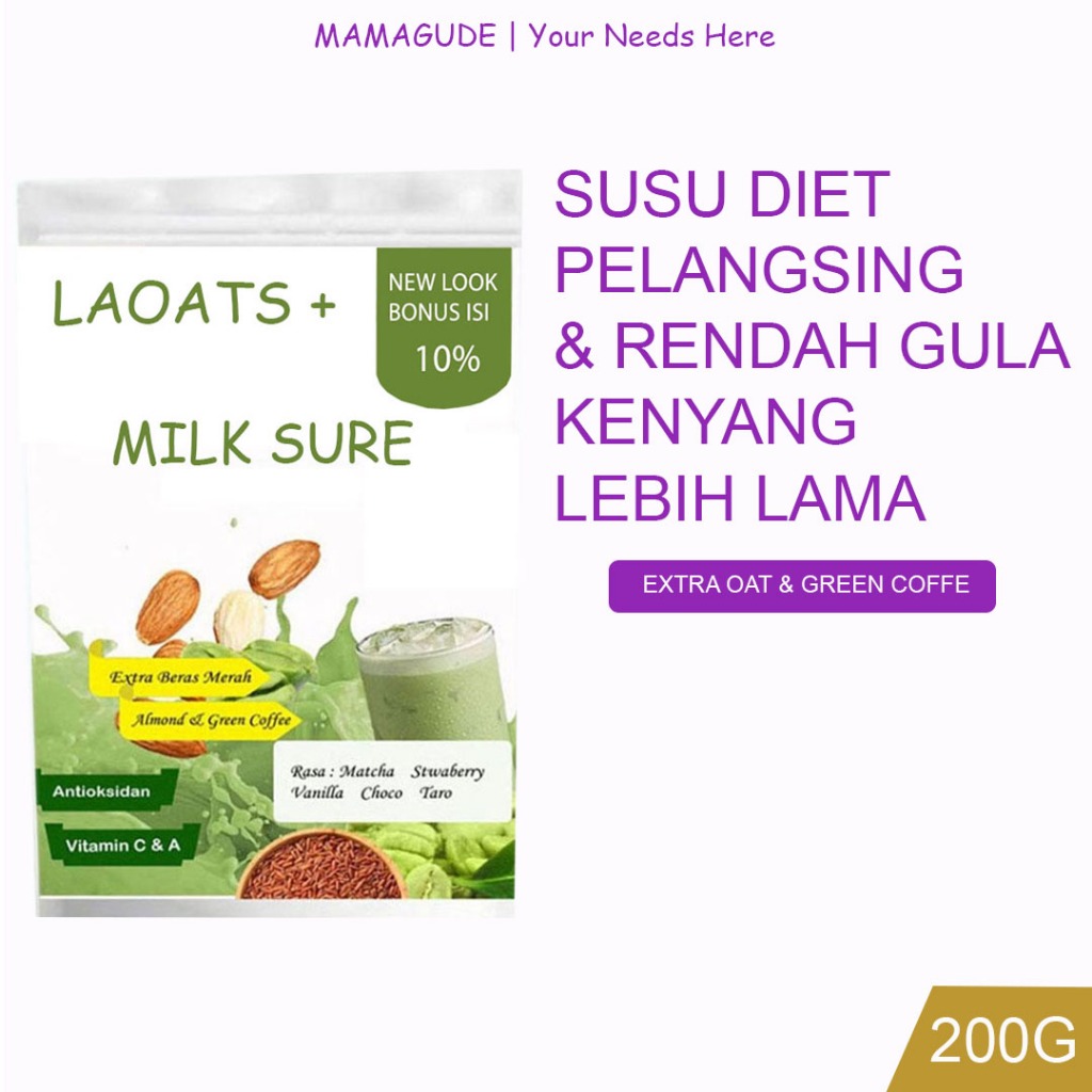 

Susu Penurun Berat Badan Laoats (200g)