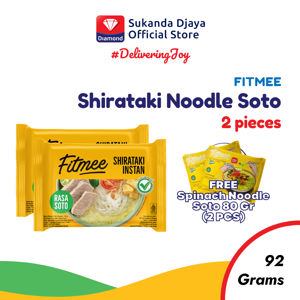

Fitmee Mie Instan Shirataki Soto 2 Pcs FREE Bayam Soto 2 Pcs