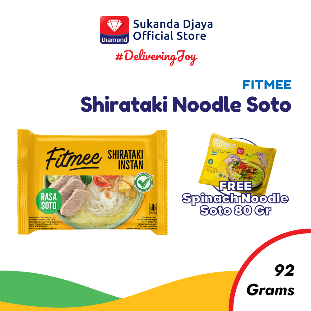 

Fitmee Mie Instan Shirataki Soto FREE Bayam Soto
