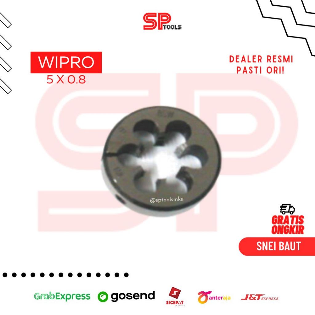 MATA ALAT SNEI SNAI SENAI ULIR DRAT SKRUP BAUT 5 x 0.8 WIPRO