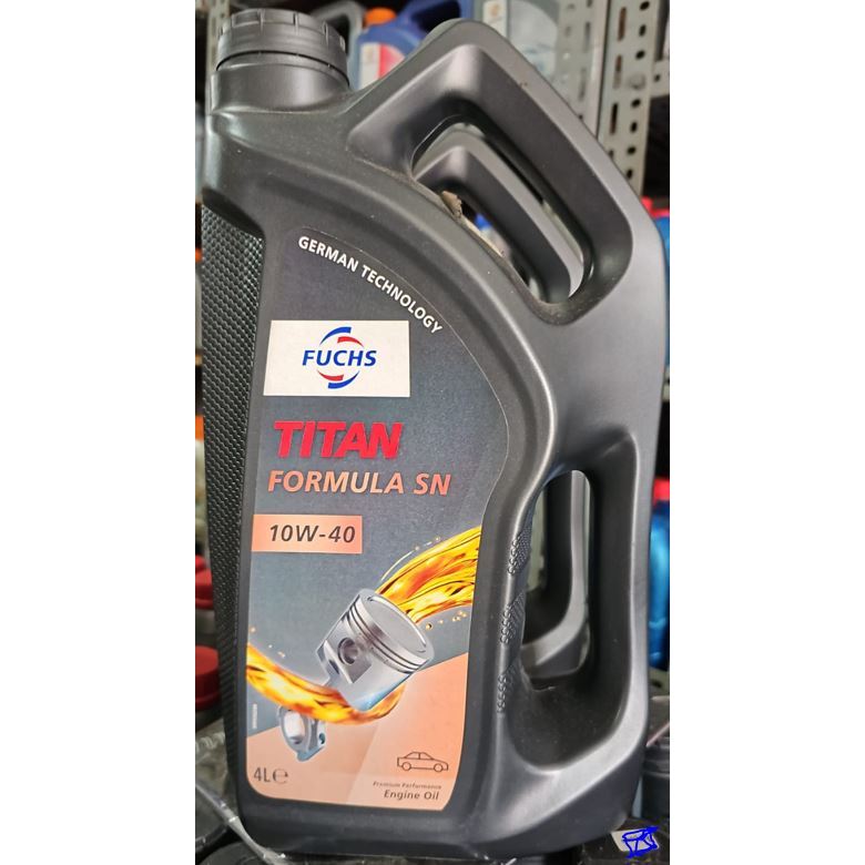 Fuchs Titan 10w40 10w-40 Formula SN kemasan Galon isi 4 Liter