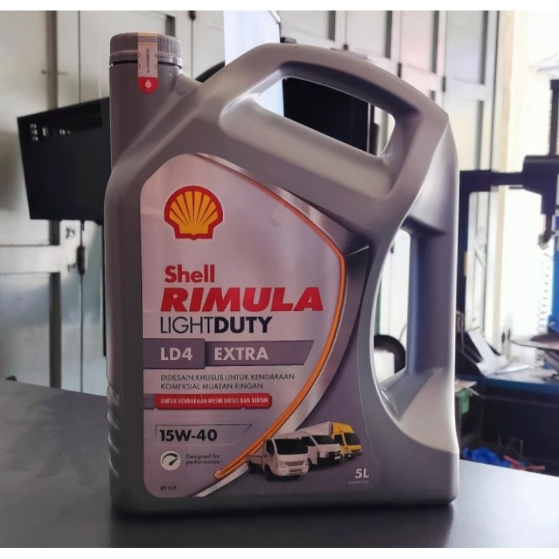 Oli mesin diesel mobil Shell Rimula LD kemasan 5 ltr Asli Original