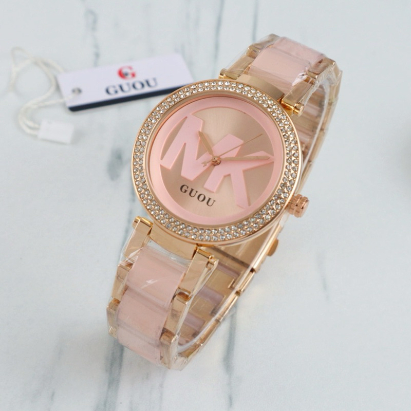 ( BISA COD ) Jam Tangan Wanita GUOU Diamond Original Rantai Stainless Steel Jam Tangan Fashion Cewek