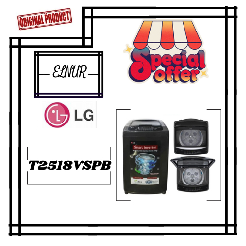 LG T2518VSPB MESIN CUCI TOP LOADING 18 KG INVERTER T2518 MESIN CUCI LG 1 TABUNG 18 KG