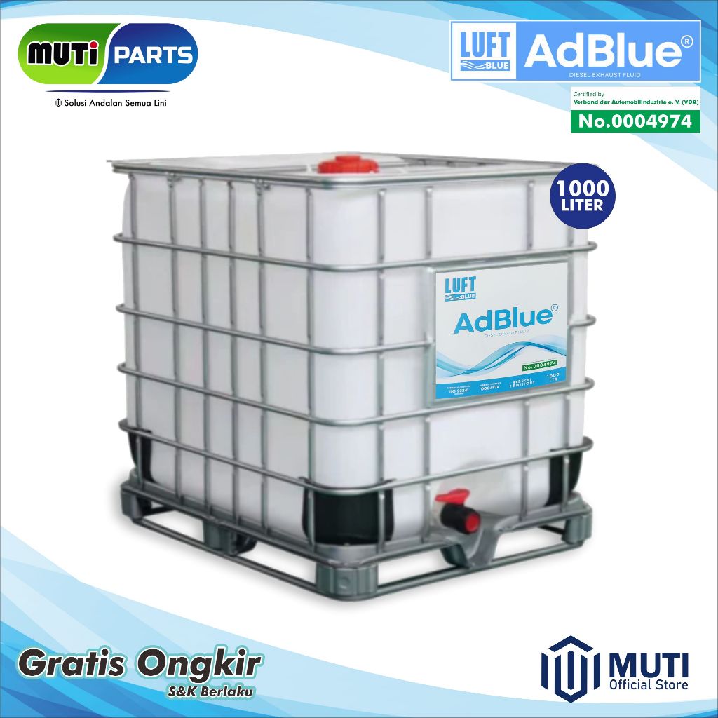 Adblue 1000 Liter Cairan Diesel Exhaust Fluid Luft Blue DEF Luftblue DEF