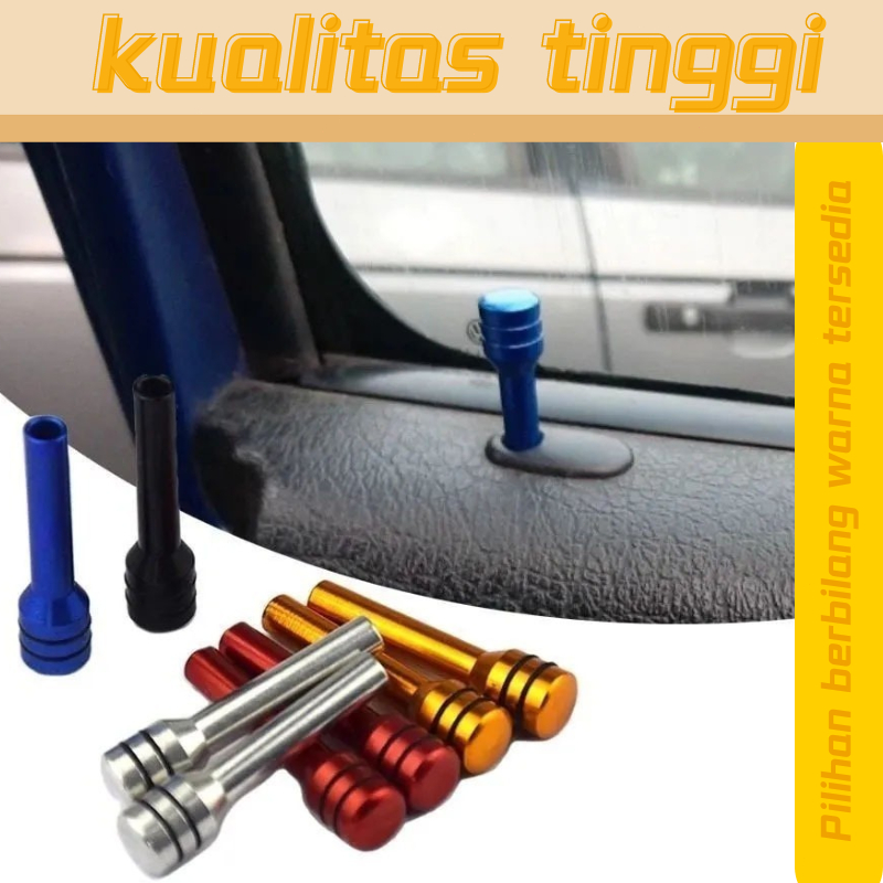 4pcs Pin Knop Kunci Mobil Untuk Modifikasi Knob Pintu Mobil Merah, Perak, Hitam Knob Kunci Pintu Mob