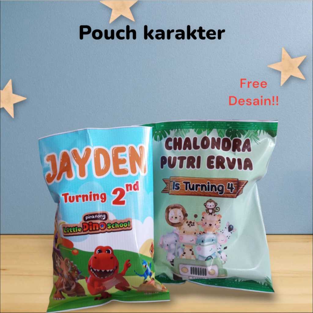 

POUCH SNACK ULTAH JUMBO PEREKAT KANTONG SNACK ULTAH CUSTOM Bisa Request Nama ISKSTORE