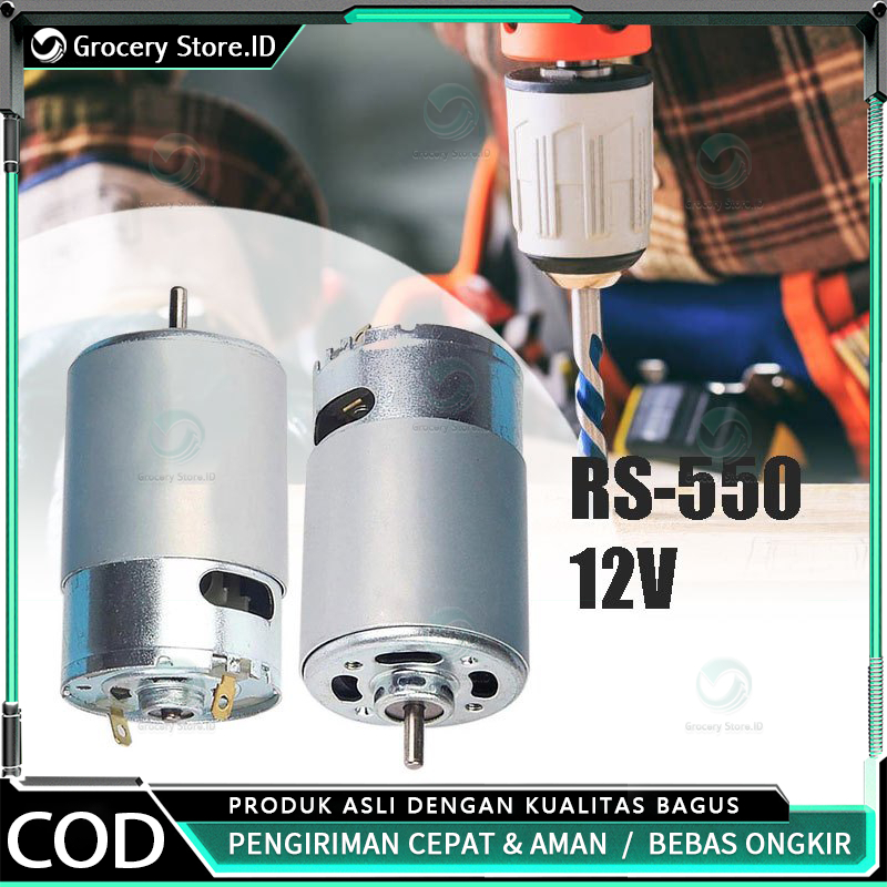RS550 Motor Dinamo DC 12V 16,8V 21V 25V Motor RS-550 High speed Pengganti Bor Baterai Cordless/Rs550