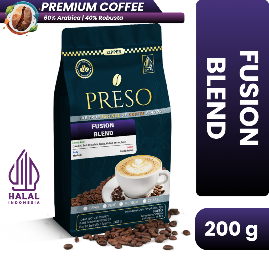 

PRESO Kopi Fusion Blend House Blend 200 Gram