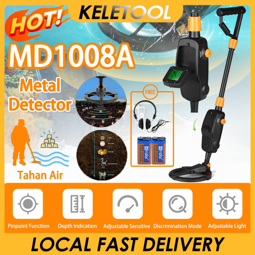 【COD】MD1008A Metal Detector Logam Gold Pendeteksi Emas Underground Metal Detector Pendeteksi Logam A