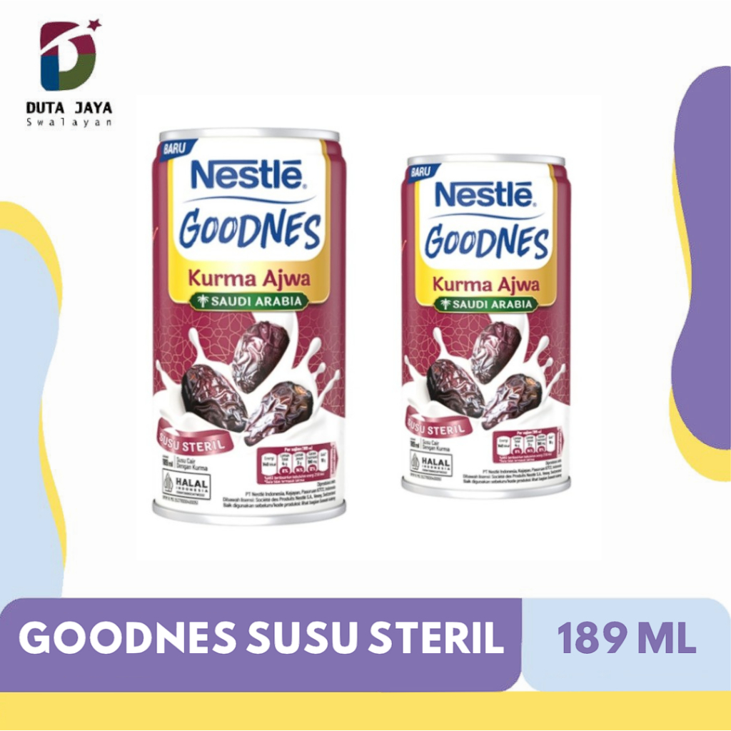 

Nestle Goodnes Kurma Ajwa, Kurma Madu Habbatusauda Susu Sapi Steril 189 ML