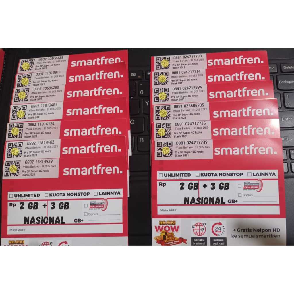 Kartu Perdana Smartfren 2 GB Kuota Utama + 3 GB Kuota Malam Nasional - Seluruh Indonesia - Murah