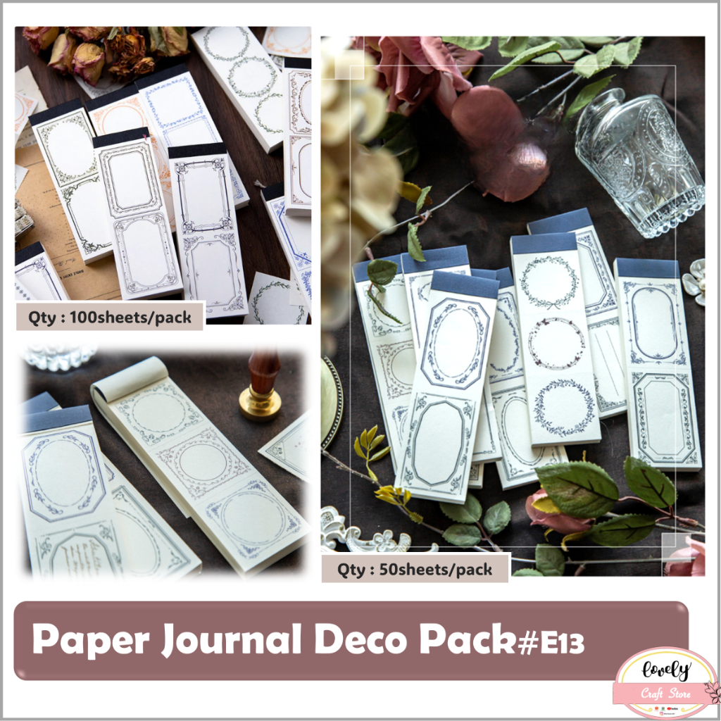 

LovelyCraftStore | E13 50 or 100pcs/pack Paper Pack Deco Pack Journalling Kit DIY Bujo Art Deco Pack Sticker Scrapbooking Diary Kit