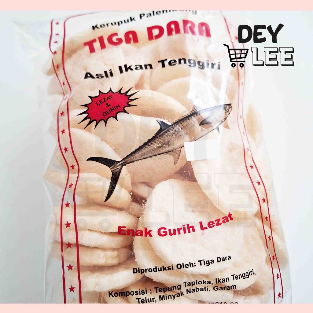 

Kerupuk Ikan Tenggiri TIGA DARA 225g Khas Palembang