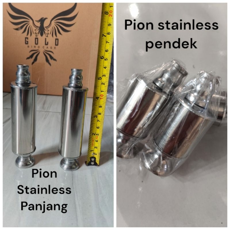 PION TABUNG STAINLES UKURAN PANJANG & PENDEK SANGKAR KOTAK