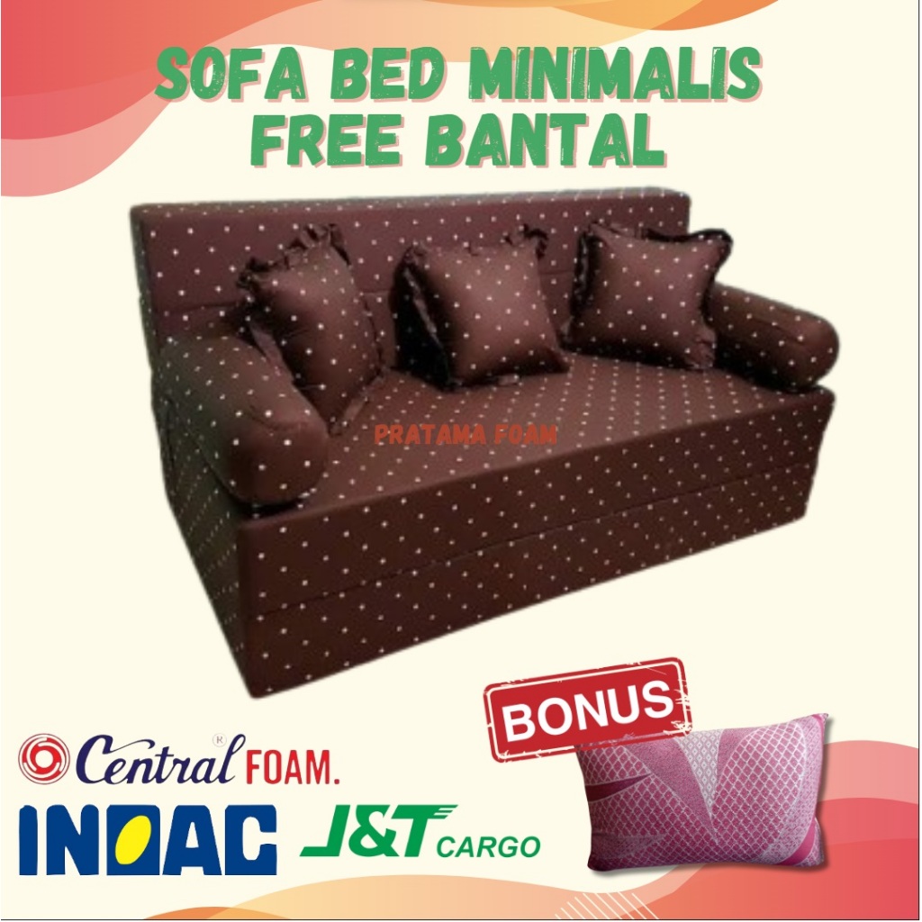 SOFA BED LIPAT MINIMALIS TEBAL INOAC CENTRAL FOAM FREE BANTAL