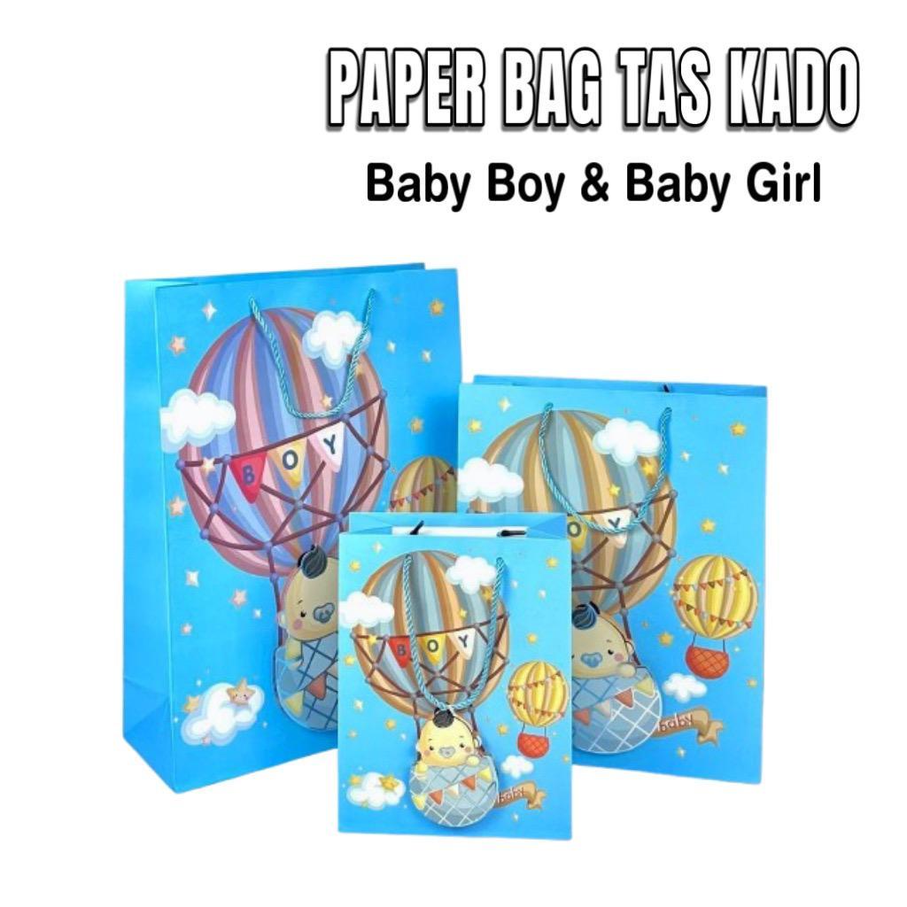 

HD Paper Bag Kertas Motif Baby Boy/Paper Bag Baby Girl/Goodie Bag/Hand Bag