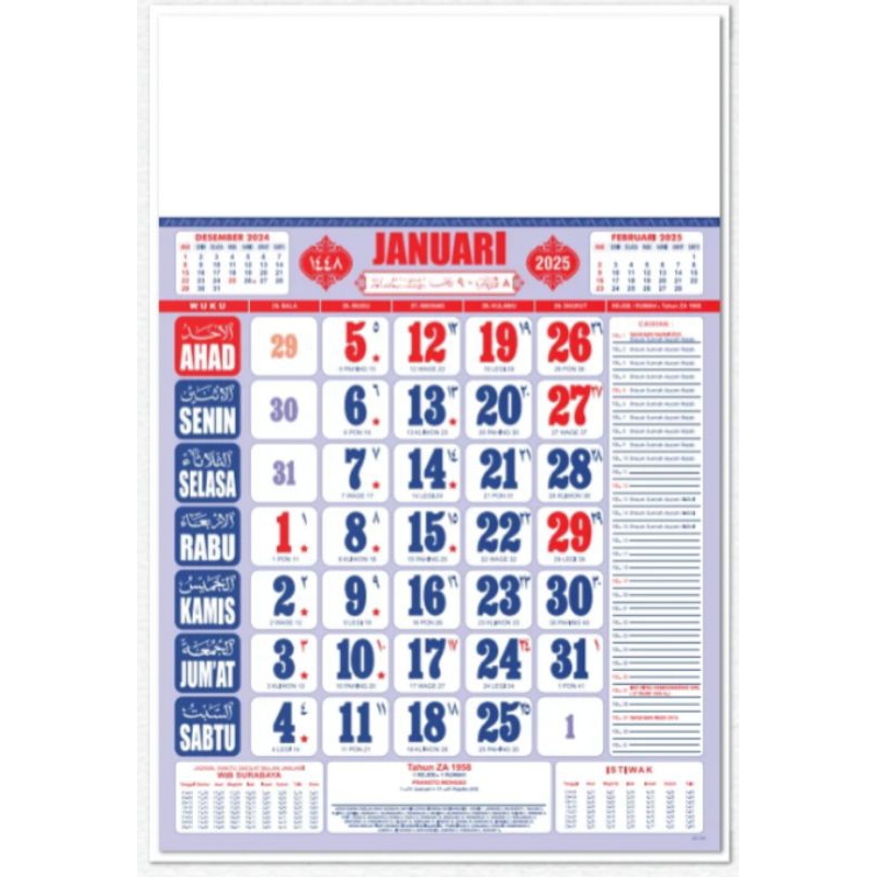 

Kalender Kerja Standart
