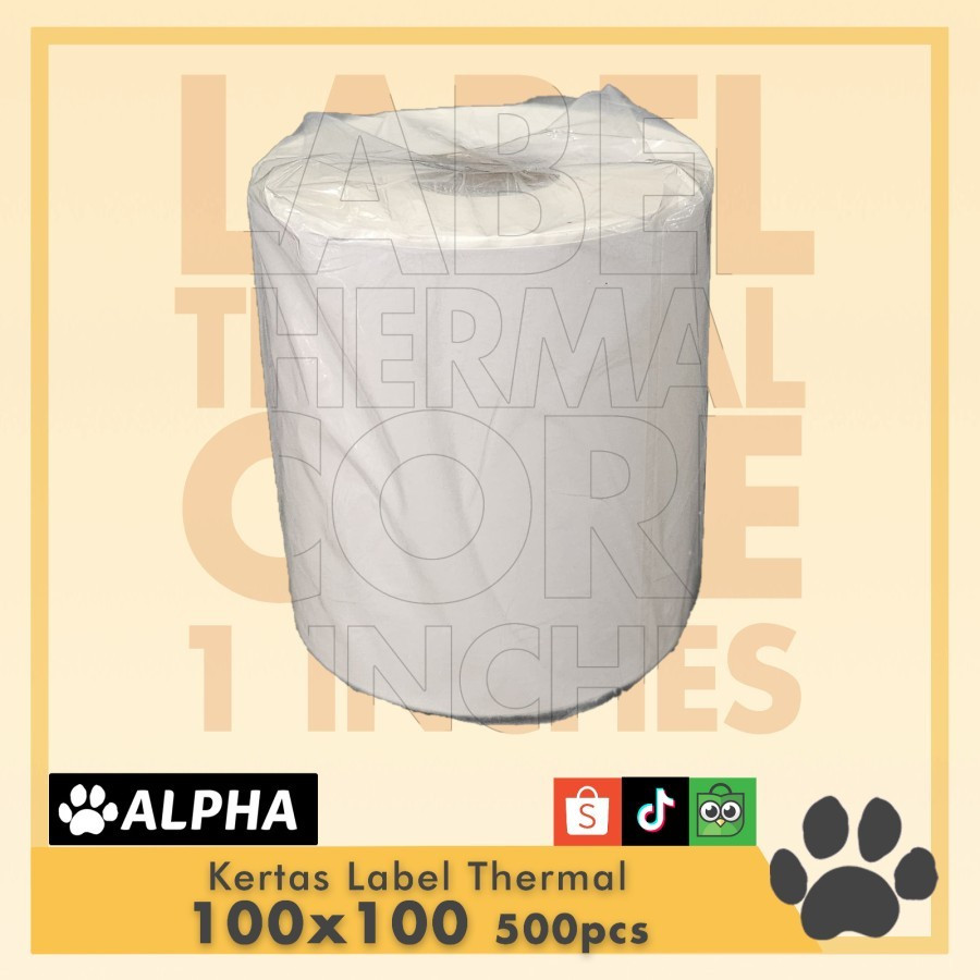 

Label stiker thermal 100 x 100 500Pcs