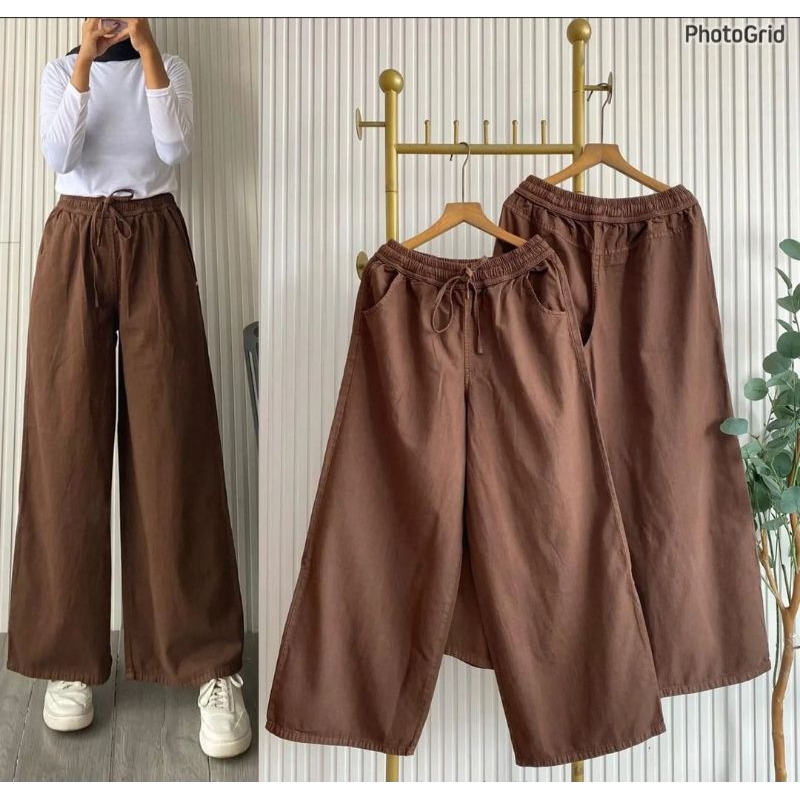 celana jeans  kulot polos  super jumbo 100 kg bigsize jumbo