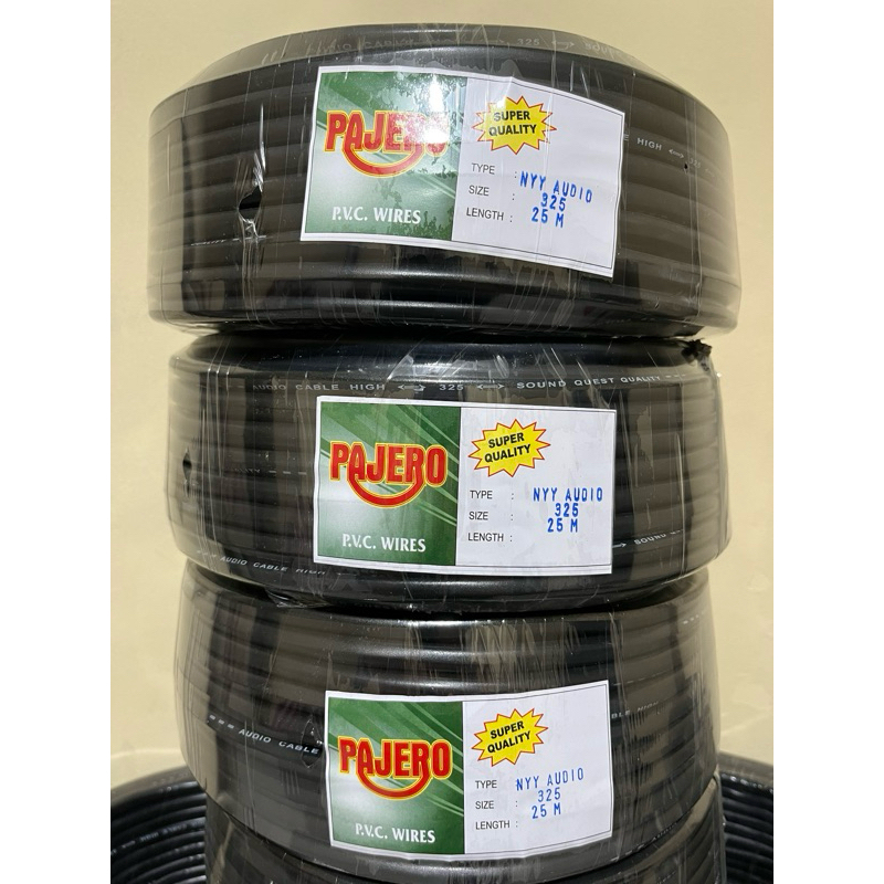 kabel listrik/audio PAJERO 3x2,5 25 METER (Serabut Tebal isi 3)