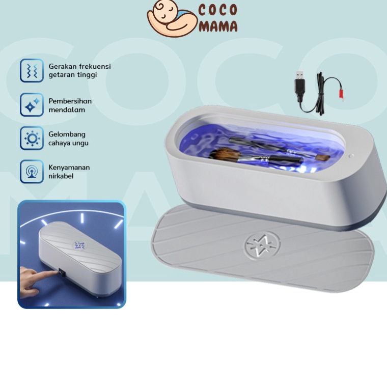 Ultrasonic Cleaner Dengan Ultra Violet Alat Pembersih Kacamata Perhiasan Cincin PortableUltrasonic C