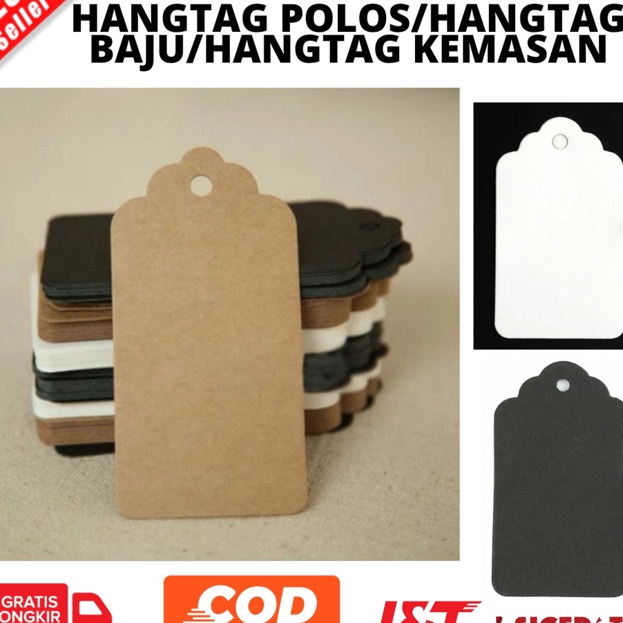 

Terbaik BAYAR DITEMPAT 1 pcs HANGTAG POLOSHANGTAG BAJU HANGTAG KEMASAN HANG TAG COKLAT PUTIH HITAM