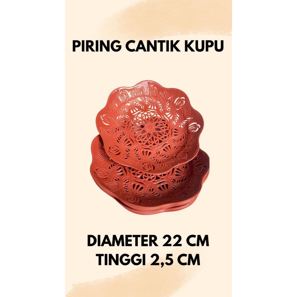 Piring Cantik Kupu-Kupu /  Piring Hajatan 1 set isi 12 pcs