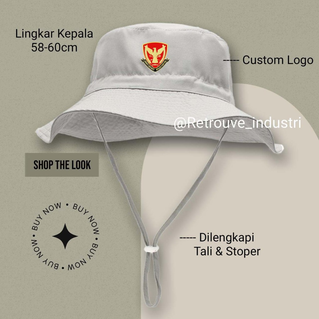 Topi Rimba Kopasgat TNI AU / Topi Gunung Outdoor Premium