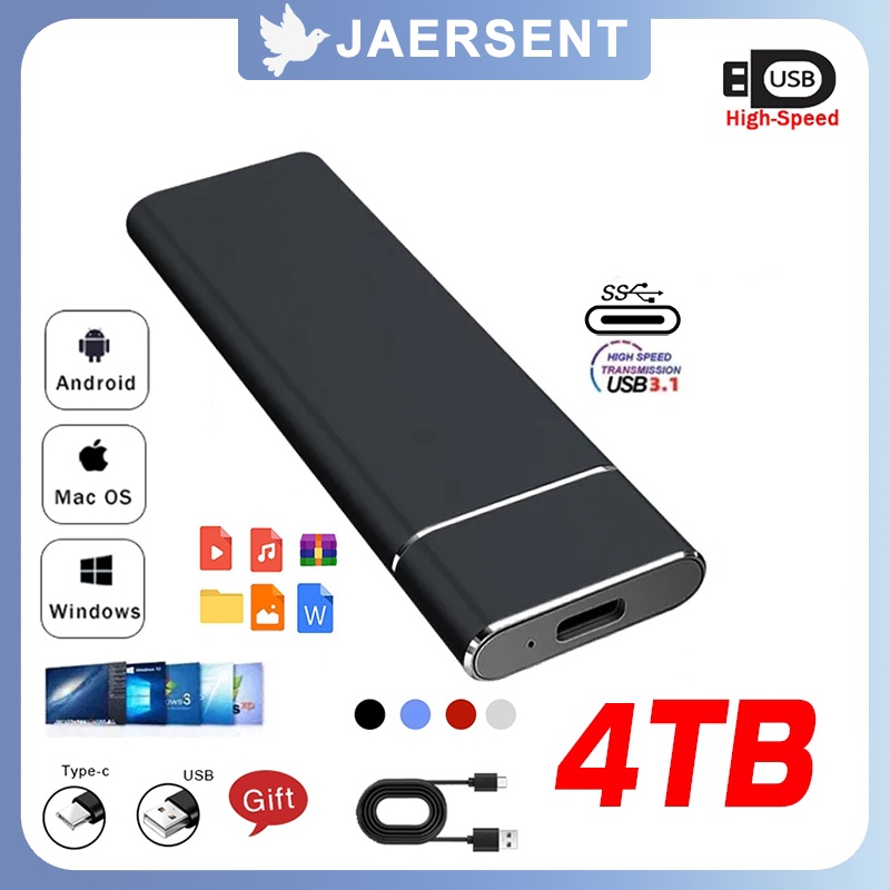 SSD Eksternal 4TB USB 3 TypeC ssd laptop PC ssd poe eksternal solid state drive