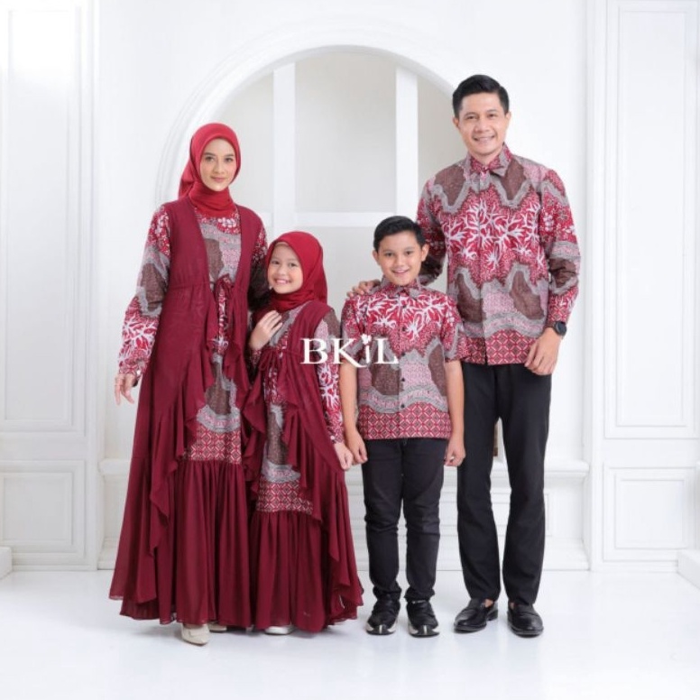 Couple Batik Keluarga Gamis Maheswara q K3V6
