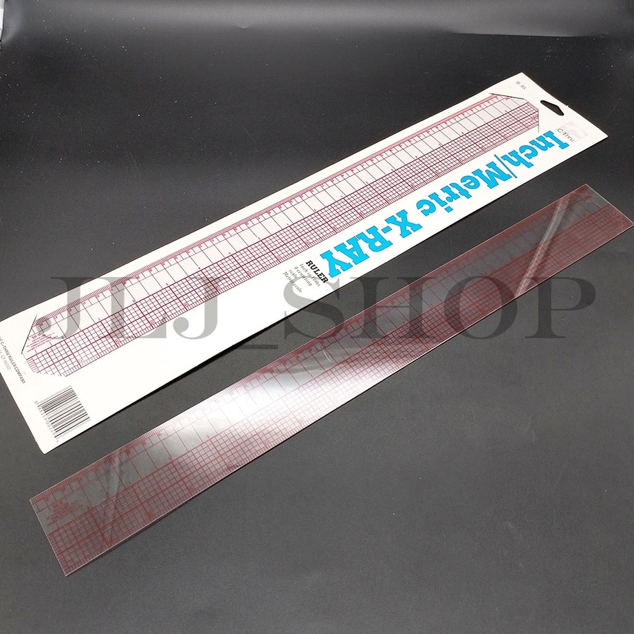 

FG2 Penggaris polaskala plastikinch metric xray 45cm18 B95