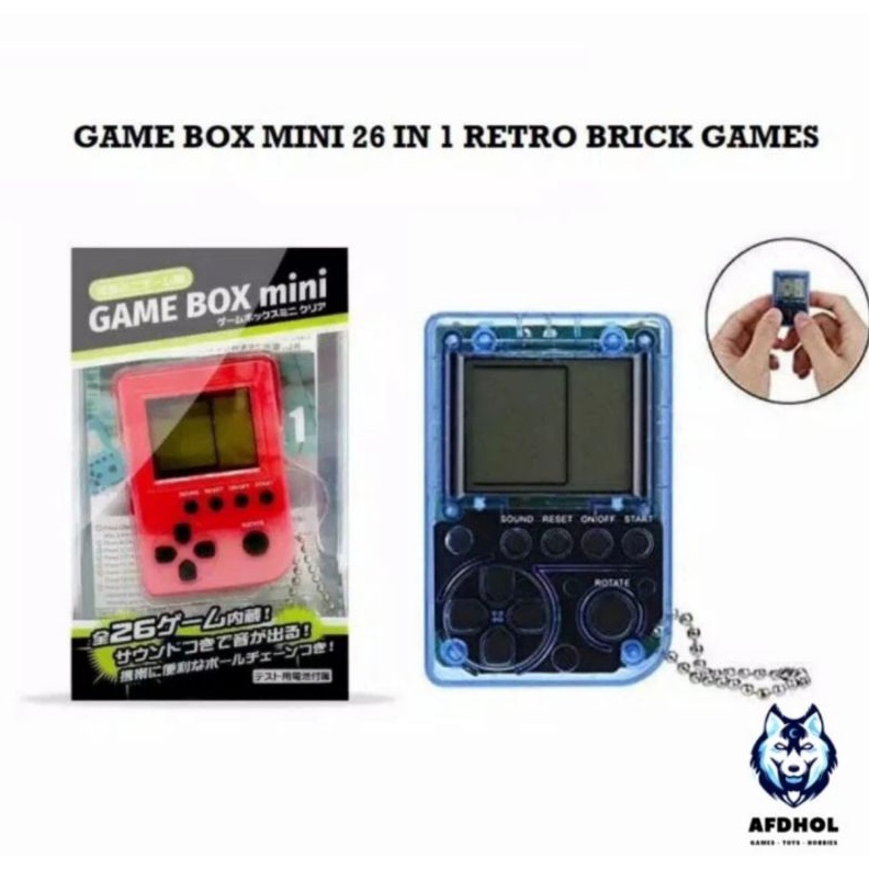 GAMEBOY GAME BOX MINI 26IN1 BRICK GAMES RETRO FC SUP GAMEBOY TETRIS MARIO RETRO GAME PERSEGI GANTUNG