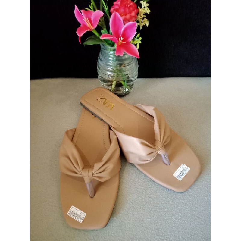 queen Sandal Zara Wanita Jepit Flat Elegant-Sandal Pita Wanita