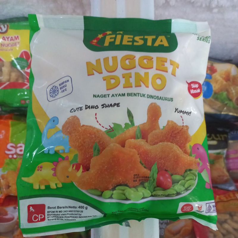 

Fiesta Nugget Dino Naget Ayam Bentuk Dinosaurus 400g