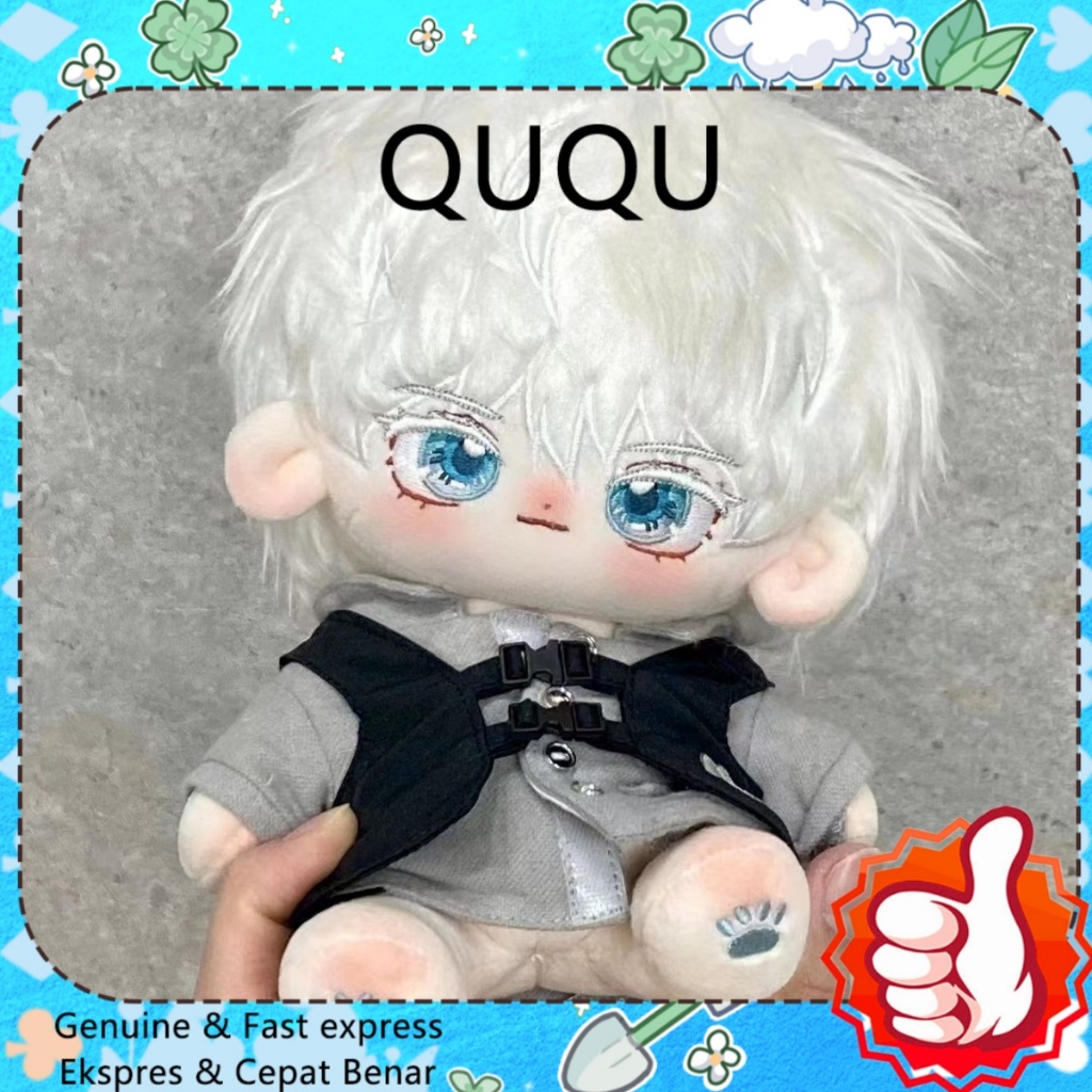 QUQU 20cm Jujutsu Kaisen Gojou Gojo Satoru Attribute Cotton Doll baju boneka 20cm Dress up doll