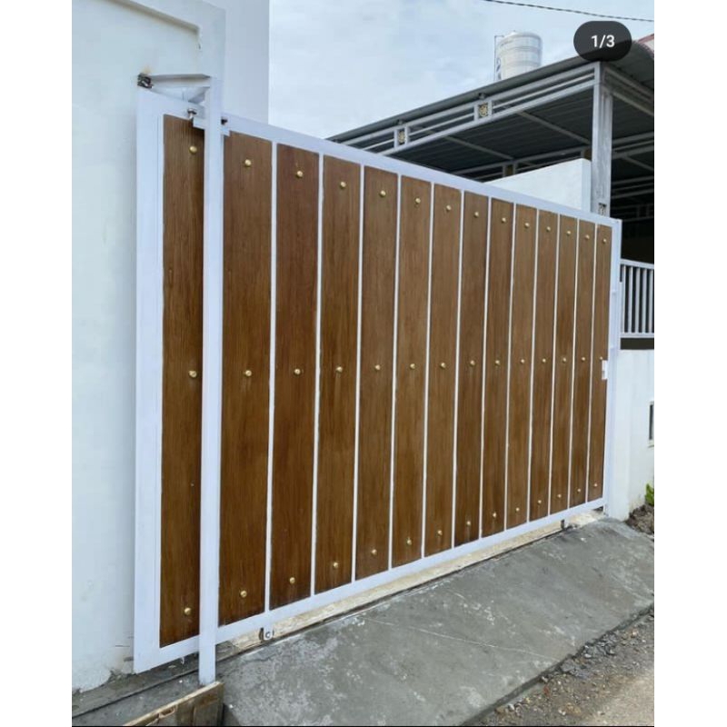 pintu pagar minimalis berbahan grc