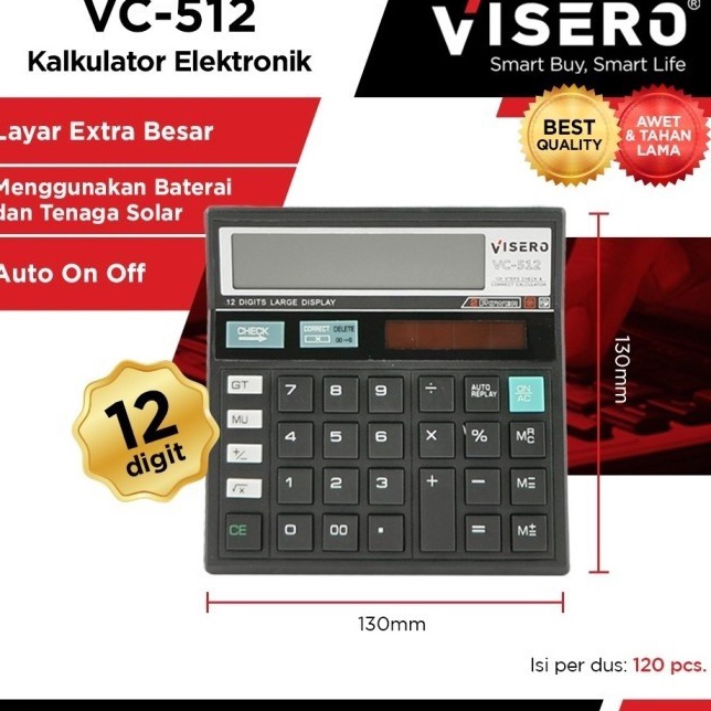 

KP8 Calculator kalkulator Visero VC512 12 Dit