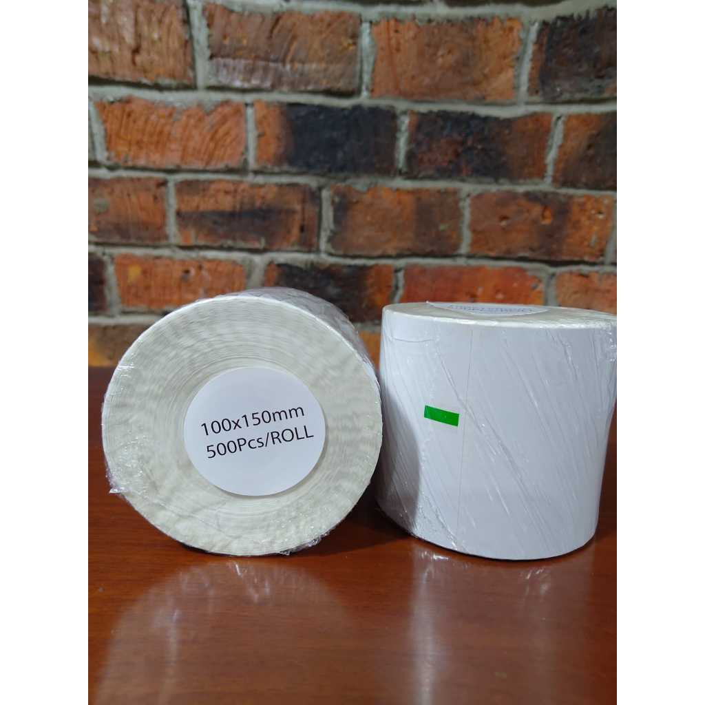 

Kertas Label Thermal/100x150 mm isi 500 Pcs/ Label thermal barcode Roll/A6, Kualitas Terbaik!!
