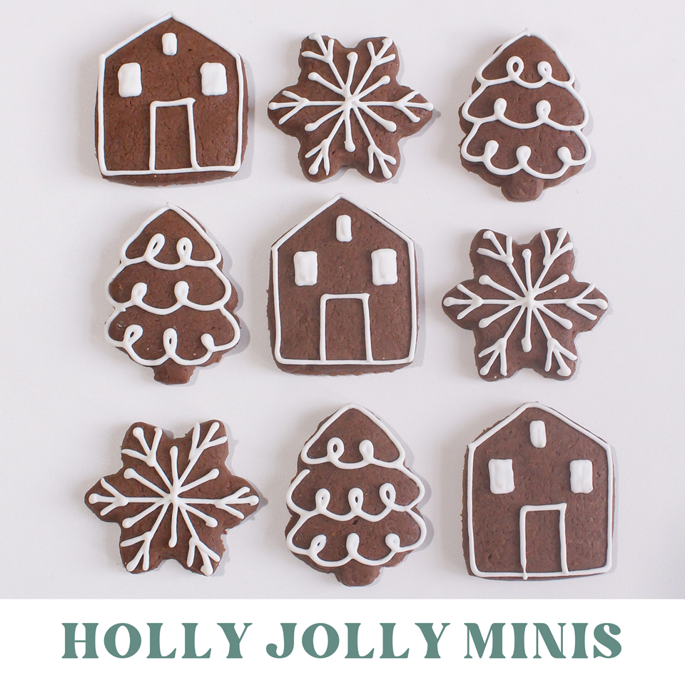 

Holly Jolly Minis — (Christmas Xmas Natal Collection) Sugar Cookies / Decorated Cookies / Kukis Hias