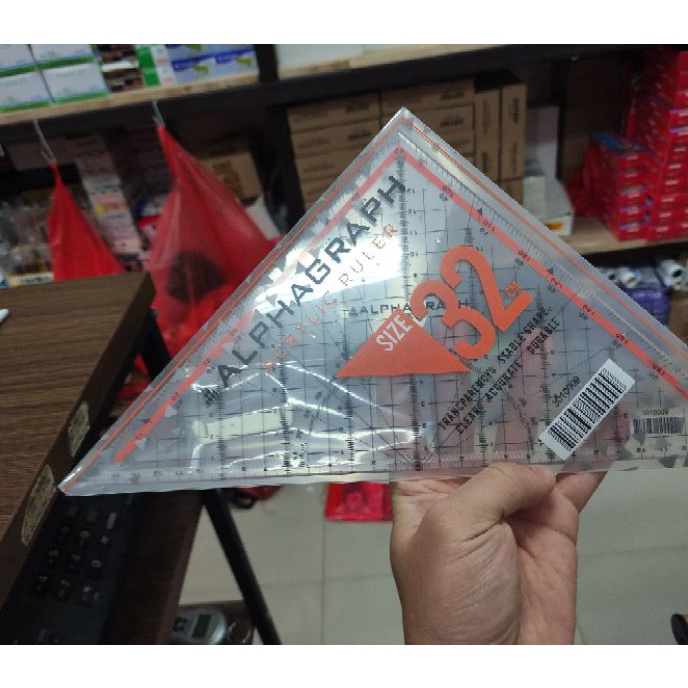 

Flash Sale penggaris segita pegangan alphagraph 3 cm setara ziegel
