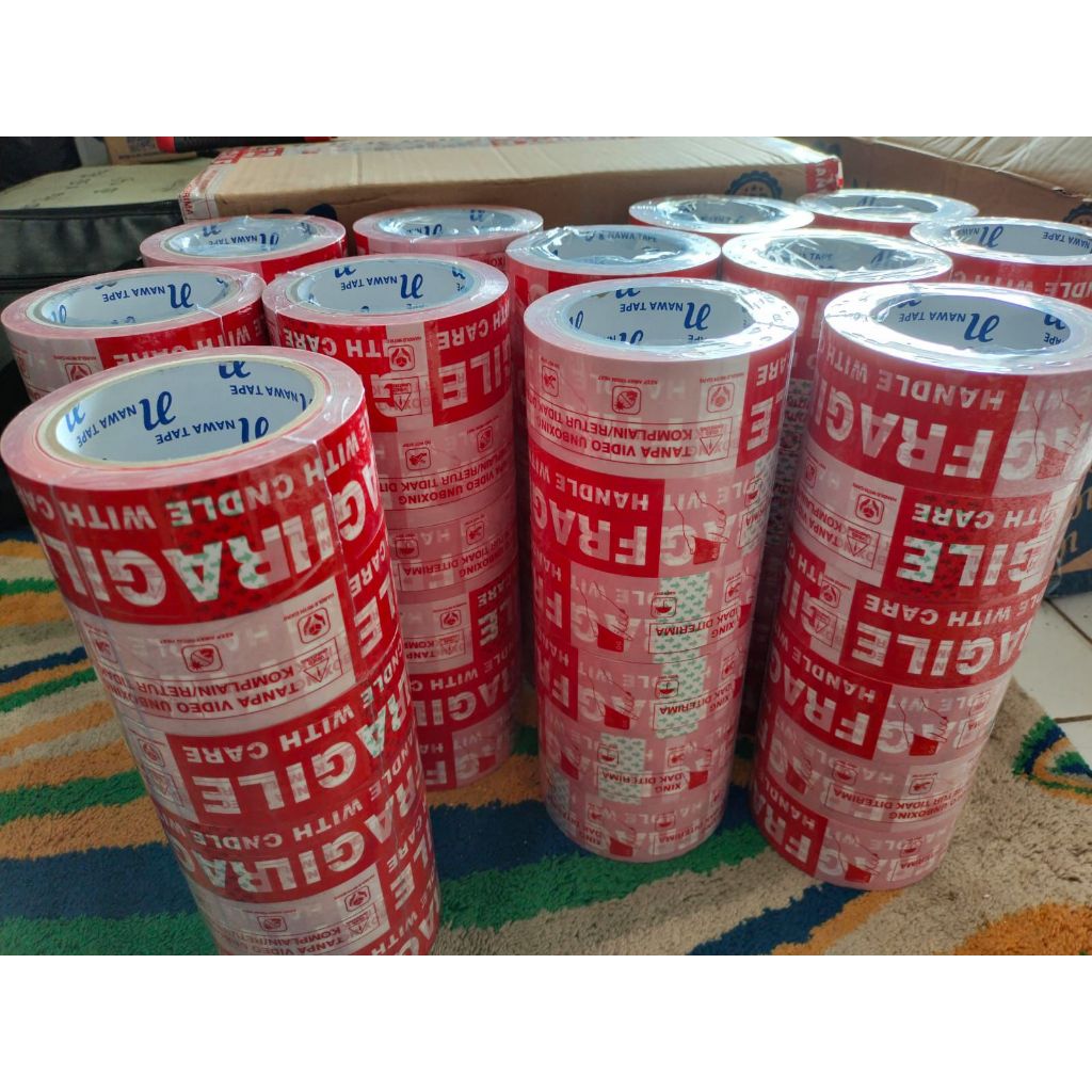 

72ROLL (1DUS/ ) LAKBAN FRAGILE VIDEO UNBOXING 45X100YARD / 45X72YARD
