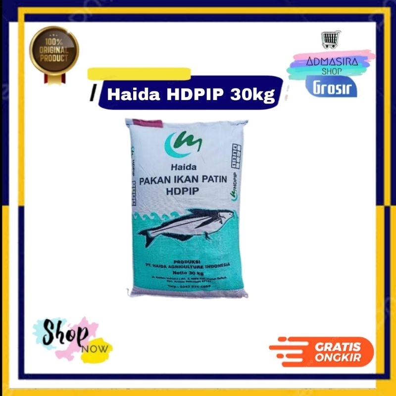 Pelet Pakan Ikan HAIDA-2 -3 30kg Pakan Ikan Patin Nila Lele Gurami Haida3 1 Sak Karung 30 kg