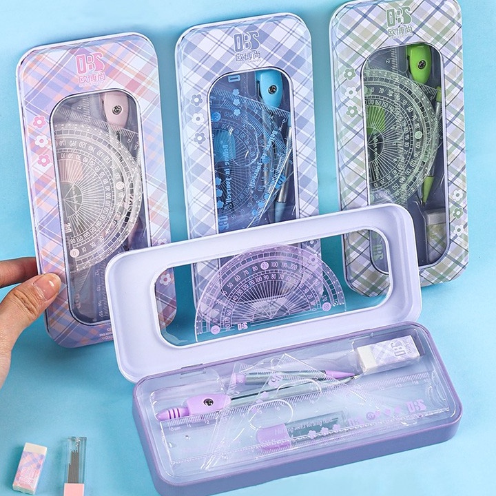 

Termurah Kompas set 8in1 Matematika set Penggaris set Jangka set Compass set Math set pensil bonus penggaris dan penghapus Alat Tulis kotak pensil logam sekolah kantor pelajar