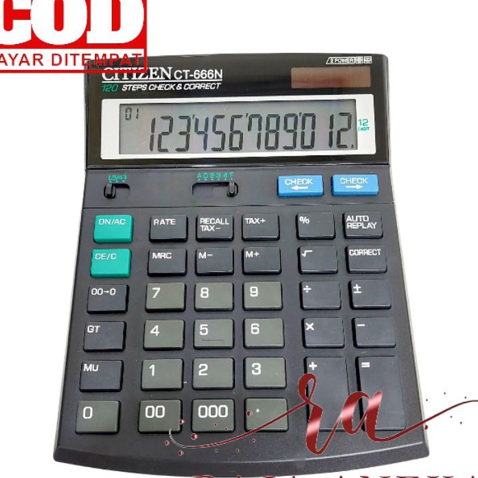 

Khusus KALKULATOR CITIZEN CT666N CALCULATOR CEK ULANG 12 DIT JUMBO NOL TA CALCULATOR 666 N