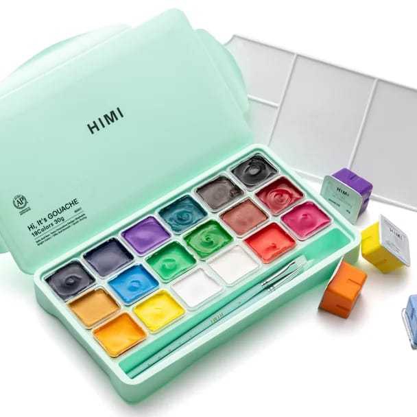 

ART F1C4 Miya himi Gouache color 18clr x3 ml with case new vision
