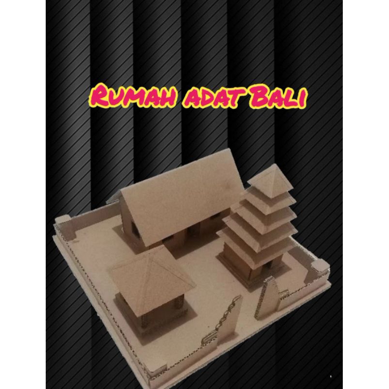 rumah adat bali prakarya kardus kerajinan