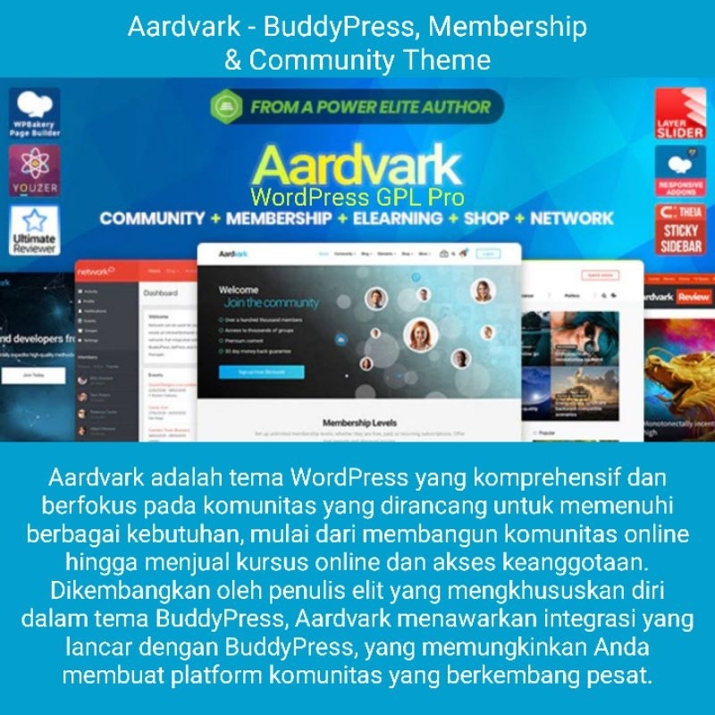 Aardvark - BuddyPress, Membership & Community Theme | Premium WordPress Plugin Dan Theme